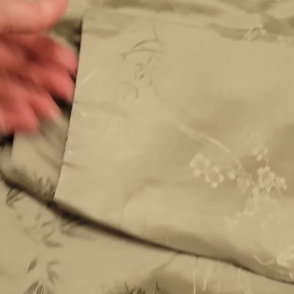 Reversible Asian Inspired Jacket Sage Green Blue Frog Closure Mandarin Collar - Picture 8 of 10